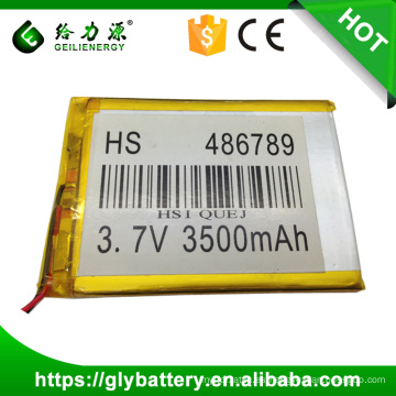 factory price size 486789 lithium polymer battery 3.7v 3500mah with high capacity made in china